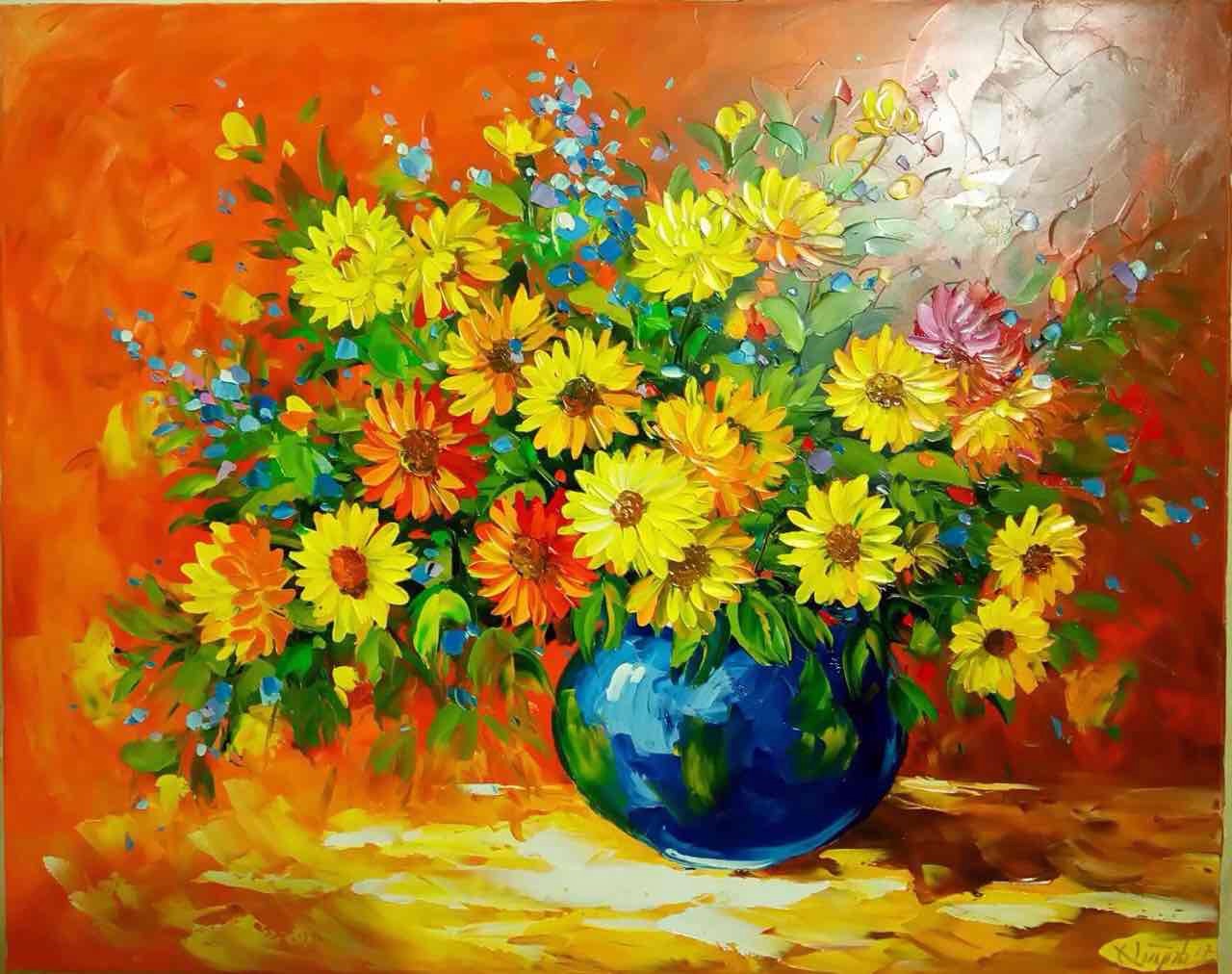 Tranh Sơn Dầu Hoa